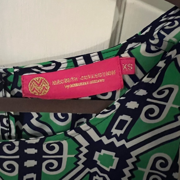 Macbeth collection XS green and blue print tank - Picture 3 of 3